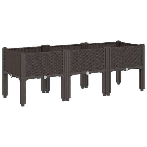 Vrtna sadilica s nogama smeđa 120 x 40 x 42 cm PP - Smeđa 120 x 40 x 42 cm 1 Cijena