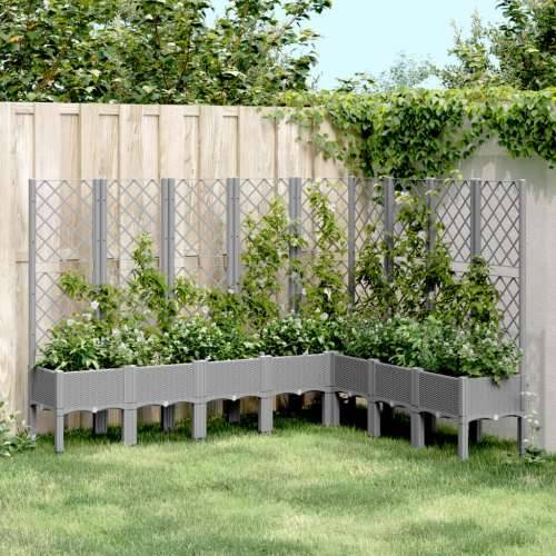 Vrtna sadilica s rešetkom svjetlosiva 200 x 160 x 142 cm PP - Svjetlosiva 200 x 160 x 142 cm 1 Cijena