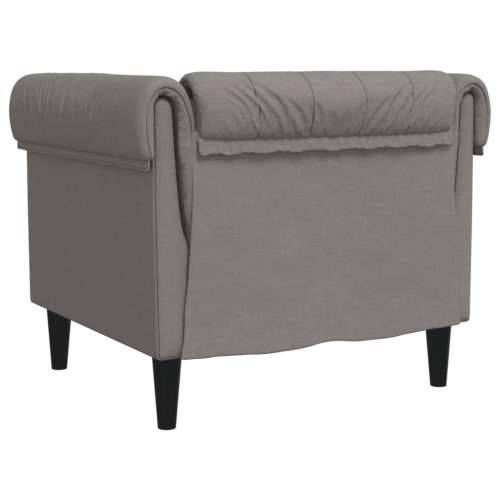 Fotelja Chesterfield smeđesiva od tkanine - Sivo-smeđa Sofa Cijena
