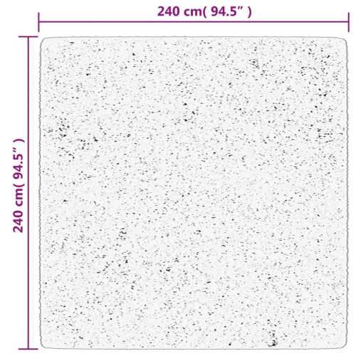 Čupavi tepih PAMPLONA s visokim vlaknima crni-krem 240 x 240 cm - Crna i krem 240 x 240 cm Cijena