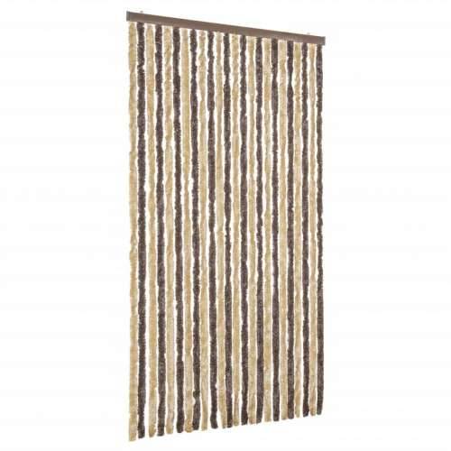 Zastor protiv muha tamnosmeđi i bež 100 x 200 cm od šenila - tamnosmeđa i bež 100 x 200 cm Cijena