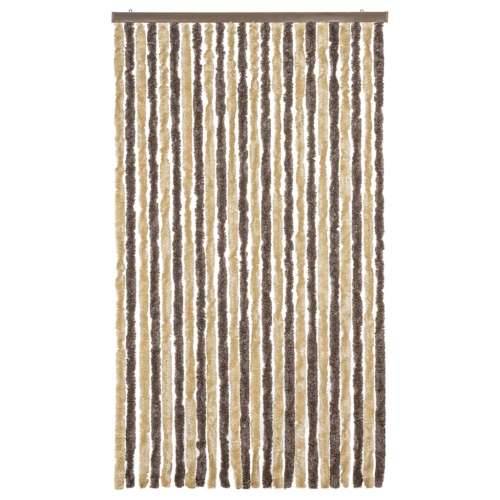 Zastor protiv muha tamnosmeđi i bež 100 x 200 cm od šenila - tamnosmeđa i bež 100 x 200 cm Cijena