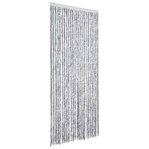 Zastor protiv muha bijelo-sivi 100 x 200 cm od šenila - Bijela i siva 100 x 230 cm Cijena