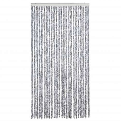 Zastor protiv muha bijelo-sivi 100 x 200 cm od šenila - Bijela i siva 100 x 230 cm Cijena