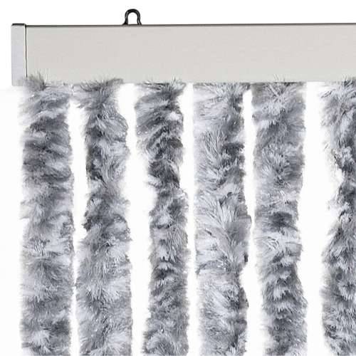Zastor protiv muha bijelo-sivi 100 x 200 cm od šenila - Bijela i siva 100 x 230 cm Cijena