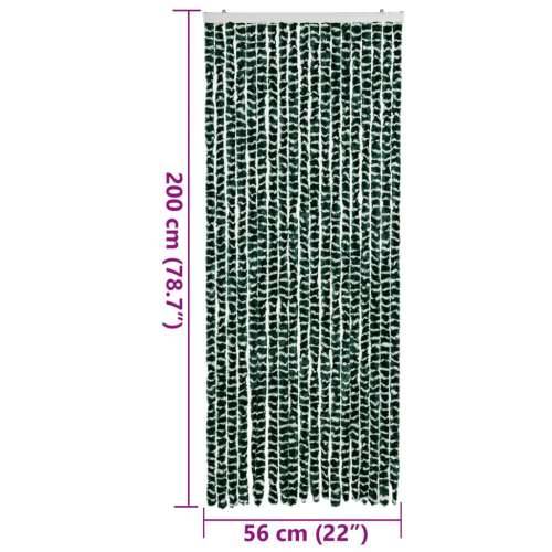 Zastor protiv muha zelena i bijela 56 x 200 cm od šenila - Zelena i bijela 56 x 200 cm Cijena