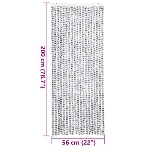Zastor protiv muha svjetlosivi i tamnosivi 56x200 cm od šenila - Svjetlosiva i tamnosiva 56 x 200 cm Cijena