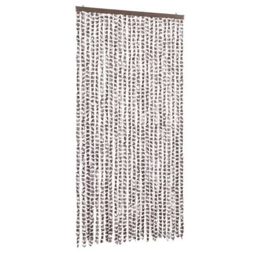 Zastor protiv muha Smeđesiva i bijeli 100 x 200 cm od šenila - Smeđesiva i bijela 100 x 200 cm Cijena