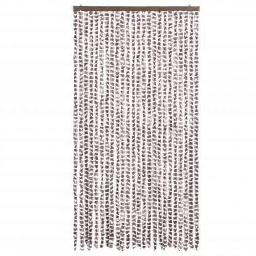 Zastor protiv muha Smeđesiva i bijeli 100 x 200 cm od šenila - Smeđesiva i bijela 100 x 200 cm Cijena