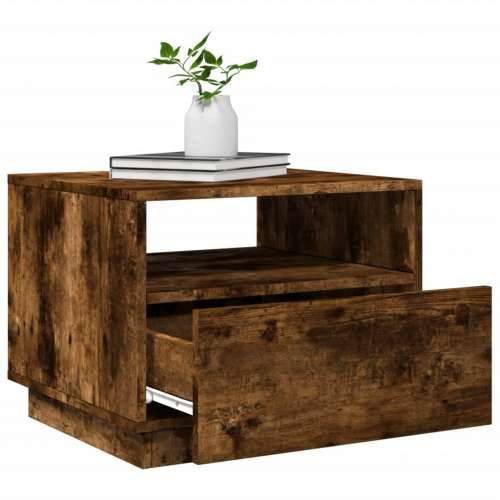 Stolić za kavu s LED svjetlima boja dimljenog hrasta 50x49x40cm - Dimljeni hrast 1 50 cm Cijena