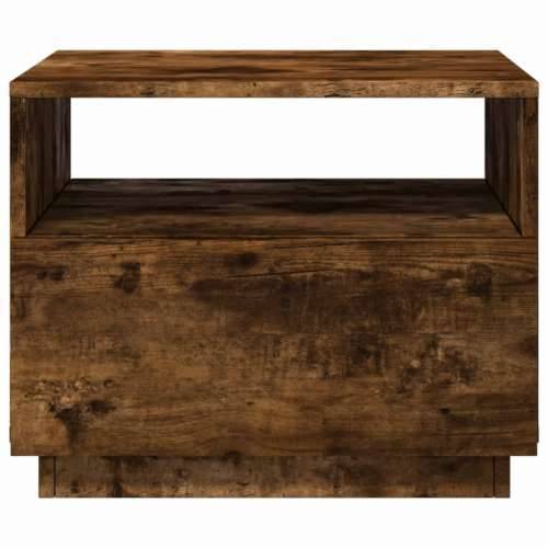 Stolić za kavu s LED svjetlima boja dimljenog hrasta 50x49x40cm - Dimljeni hrast 1 50 cm Cijena