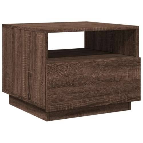 Stolić za kavu s LED svjetlima smeđi hrast 50x49x40 cm - Smeđi hrast 1 50 cm Cijena