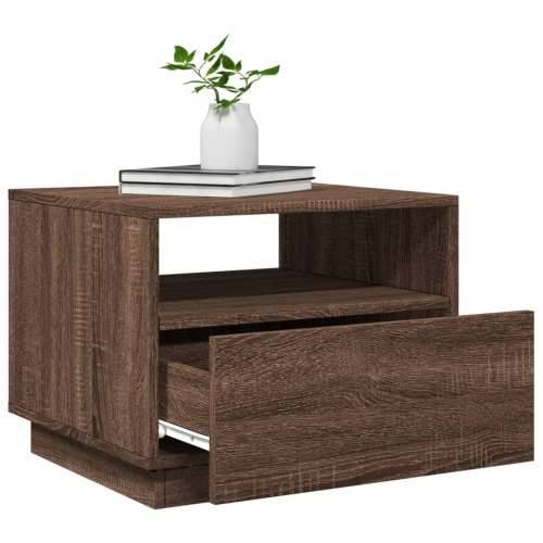 Stolić za kavu s LED svjetlima smeđi hrast 50x49x40 cm - Smeđi hrast 1 50 cm Cijena