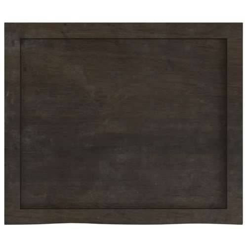 Stolna ploča tamnosmeđa 60x50x(2-6) cm obrađena masivna hrast - Tamno smeđa 60 x 50 x 6 cm 1 Cijena
