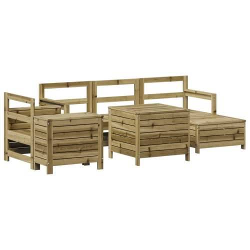 Vrtna garnitura - 7-dijelni set vrtnih sofa od impregnirane borovine - Prirodno impregnirano 1 Cijena