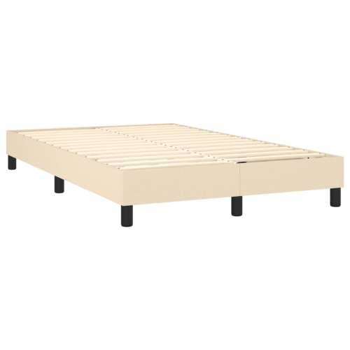 Krevet s oprugama i madracem LED krem 120 x 190 cm od tkanine - Krema 120 x 190 cm Gladak dizajn Cijena