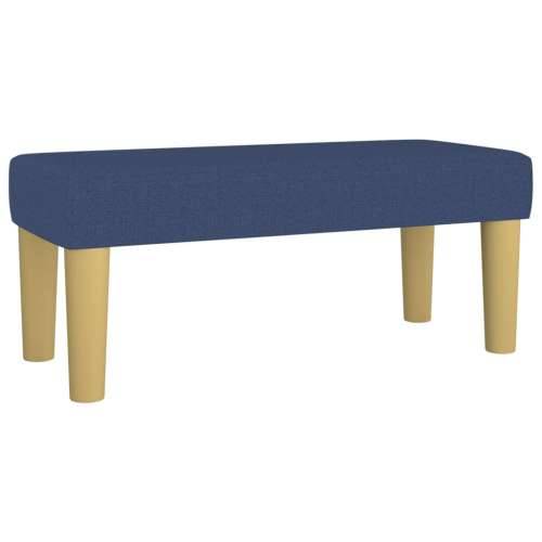 Krevet s oprugama i madracem plavi 120 x 190 cm od tkanine - Plava 120 x 190 cm Okomite pruge Cijena