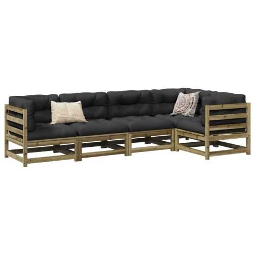 Vrtna garnitura - 5-dijelni set vrtnih sofa s jastucima od impregnirane borovine - Prirodno impregnirano Da 1 Cijena