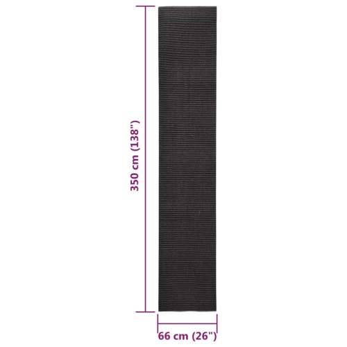 Tepih od sisala za grebanje crni 66 x 350 cm Cijena