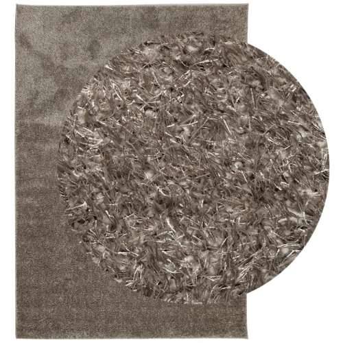 Tepih ISTAN s visokim vlaknima sjajni izgled sivi 140 x 200 cm - Siva 140 x 200 cm Cijena
