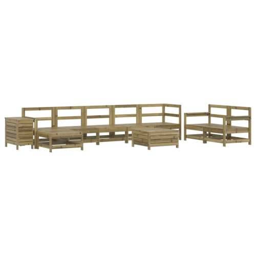 Vrtna garnitura - 10-dijelni set vrtnih sofa od impregnirane borovine - Prirodno impregnirano 1 Cijena