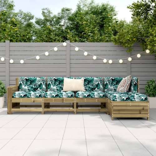 Vrtna garnitura - 5-dijelni set vrtnih sofa od impregnirane borovine - Prirodno impregnirano 1 Cijena