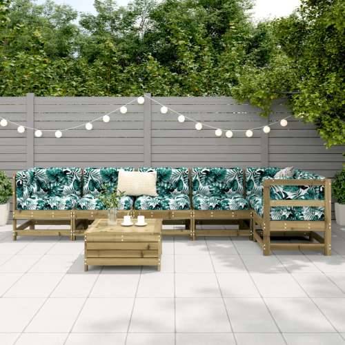 Vrtna garnitura - 7-dijelni set vrtnih sofa od impregnirane borovine - Prirodno impregnirano 1 Cijena