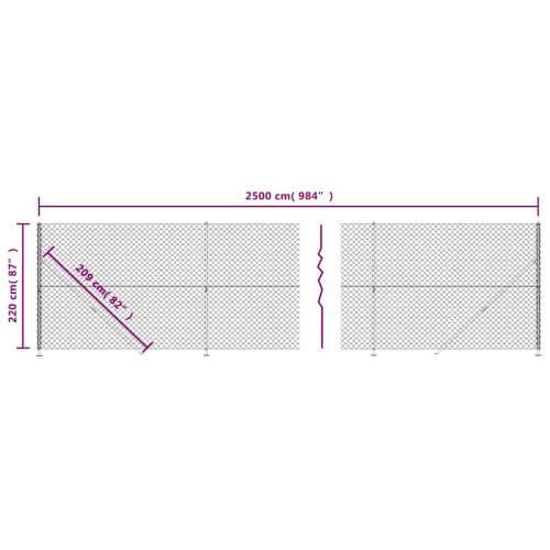 Žičana ograda s prirubnicom zelena 2,2 x 25 m - Zelena 2.2 x 25 m 1 Cijena