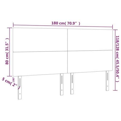 LED uzglavlje tamnozeleno 180x5x118/128 cm baršunasto - Tamnozelena 180 x 5 x 118/128 cm 1 Cijena