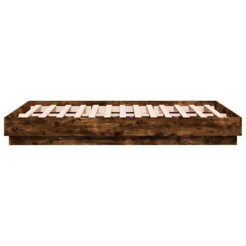 Okvir za krevet boja hrasta 135x190 cm konstruirano drvo - Dimljeni hrast 135 x 190 cm Cijena