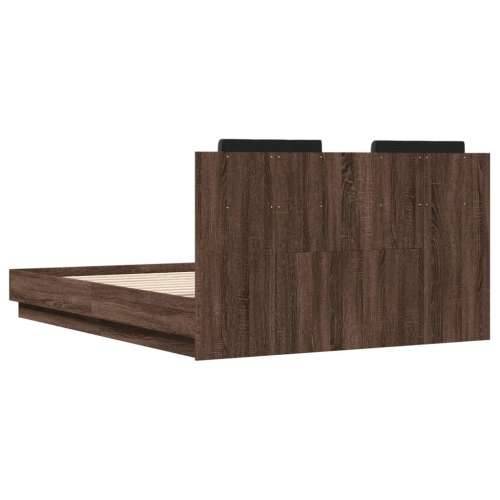 Okvir za krevet s uzglavljem boja smeđeg hrasta 120x190 cm - Smeđi hrast 120 x 190 cm Cijena