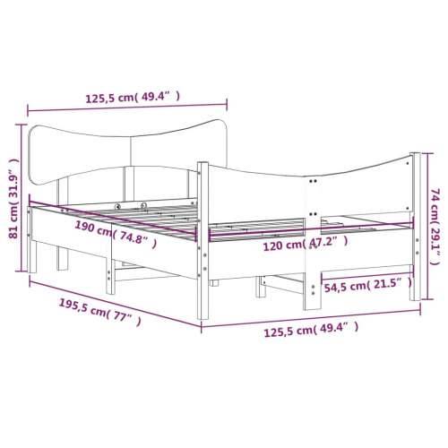 Okvir kreveta bez madraca bijeli 120 x 190 cm masivna borovina - Bijela 120 x 190 cm Cijena
