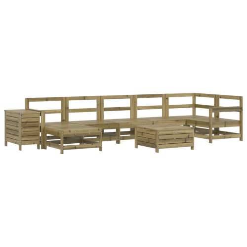 Vrtna garnitura - 9-dijelni set vrtnih sofa od impregnirane borovine - Prirodno impregnirano 1 Cijena