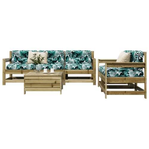 Vrtna garnitura - 6-dijelni set vrtnih sofa od impregnirane borovine - Prirodno impregnirano 1 Cijena