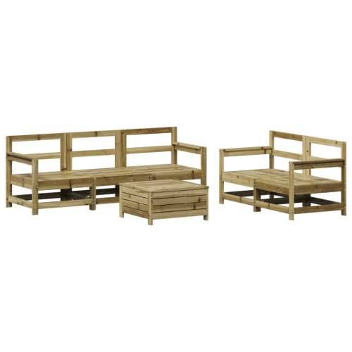 Vrtna garnitura - 6-dijelni set vrtnih sofa od impregnirane borovine - Prirodno impregnirano 1 Cijena