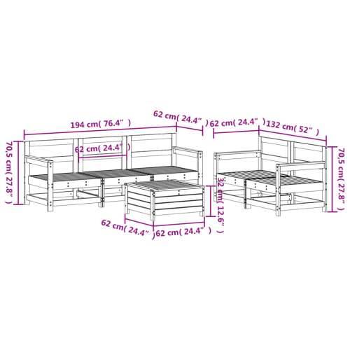 Vrtna garnitura - 6-dijelni set vrtnih sofa od impregnirane borovine - Prirodno impregnirano 1 Cijena