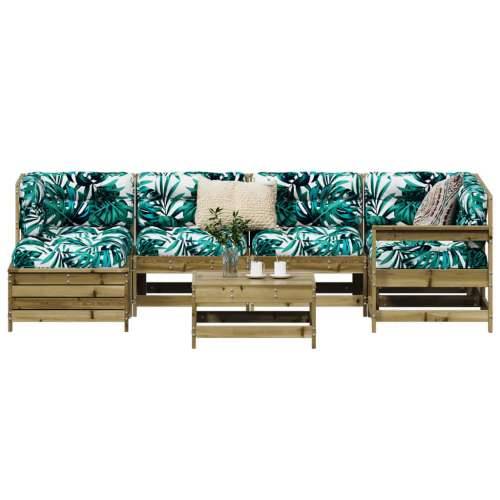 Vrtna garnitura - 7-dijelni set vrtnih sofa od impregnirane borovine - Prirodno impregnirano 1 Cijena