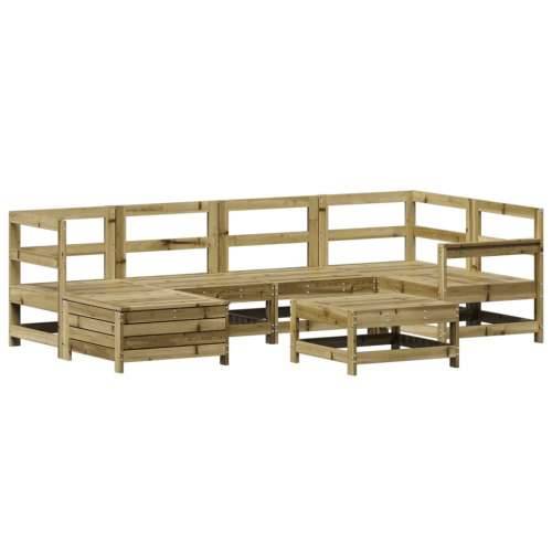 Vrtna garnitura - 7-dijelni set vrtnih sofa od impregnirane borovine - Prirodno impregnirano 1 Cijena
