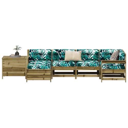 Vrtna garnitura - 7-dijelni set vrtnih sofa od impregnirane borovine - Prirodno impregnirano 1 Cijena