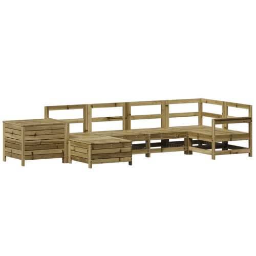 Vrtna garnitura - 7-dijelni set vrtnih sofa od impregnirane borovine - Prirodno impregnirano 1 Cijena