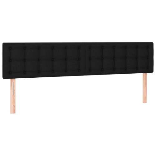 Krevet box spring s madracem LED crni 120 x 190 cm od tkanine - Crna 120 x 190 cm gumbi Cijena