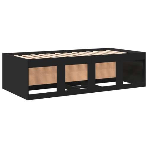 Dnevni krevet s ladicama bez madraca crni 90x200 cm - Crna 90 x 200 cm Cijena