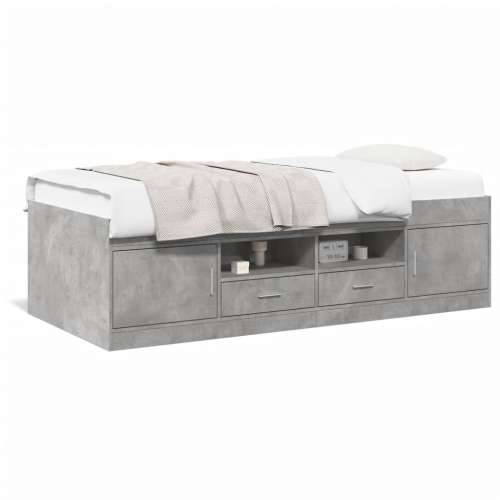 Dnevni krevet s ladicama bez madraca siva boja betona 90x200 cm - Beton siva 90 x 200 cm Cijena