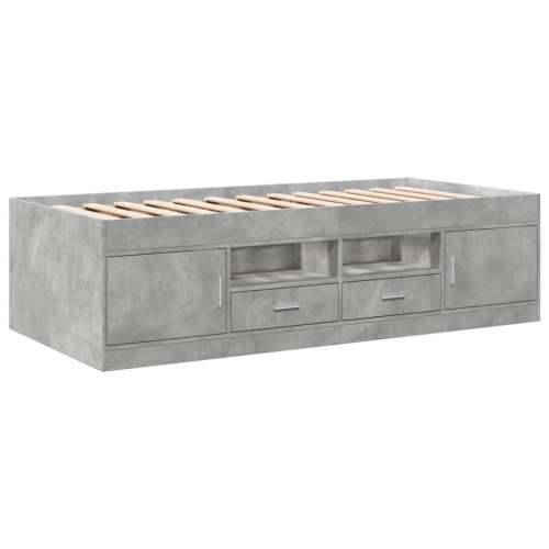 Dnevni krevet s ladicama bez madraca siva boja betona 90x200 cm - Beton siva 90 x 200 cm Cijena