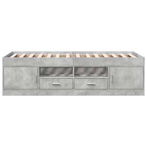 Dnevni krevet s ladicama bez madraca siva boja betona 90x200 cm - Beton siva 90 x 200 cm Cijena