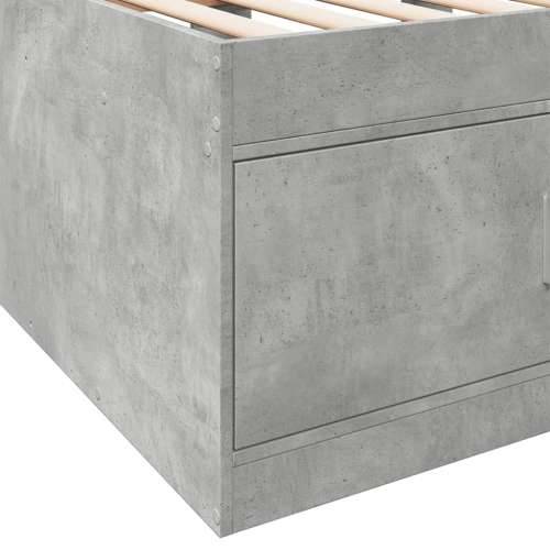 Dnevni krevet s ladicama bez madraca siva boja betona 90x200 cm - Beton siva 90 x 200 cm Cijena