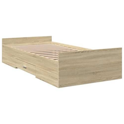 Okvir za krevet s ladicama boja hrasta 90x200 cm - sonoma hrast 90 x 200 cm Cijena