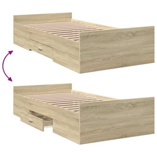 Okvir za krevet s ladicama boja hrasta 90x200 cm - sonoma hrast 90 x 200 cm Cijena
