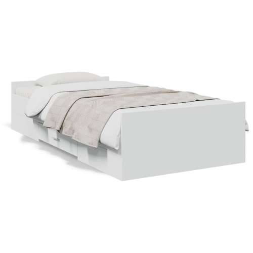 Okvir kreveta s ladicama bez madraca bijeli 75x190 cm - Bijela 75 x 190 cm Cijena