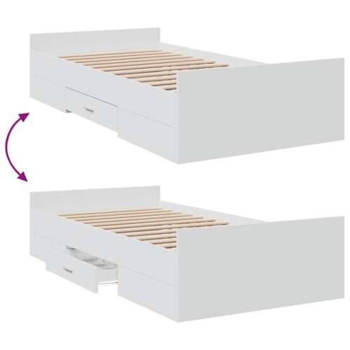 Okvir kreveta s ladicama bez madraca bijeli 75x190 cm - Bijela 75 x 190 cm Cijena